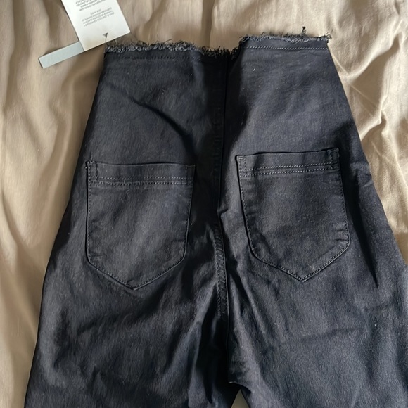 NWT ASOS RIVINGTON High Waist Denim Jeggings With Raw Waist Band Detail - Picture 6 of 6